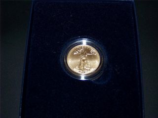 2008 - W Gold Eagle Extremely Rare $10,  1/4oz Uncirculated Burnished photo