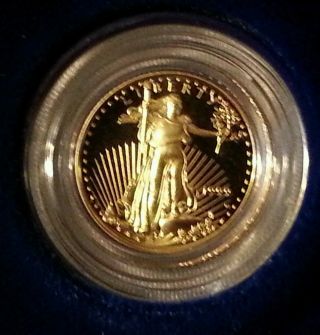 1999w 1/10 Oz Gold Proof American Eagle photo
