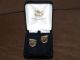 1995 American Eagle Gold Cufflinks 1/10 Oz With Bezel - Never Worn Or Gold photo 1