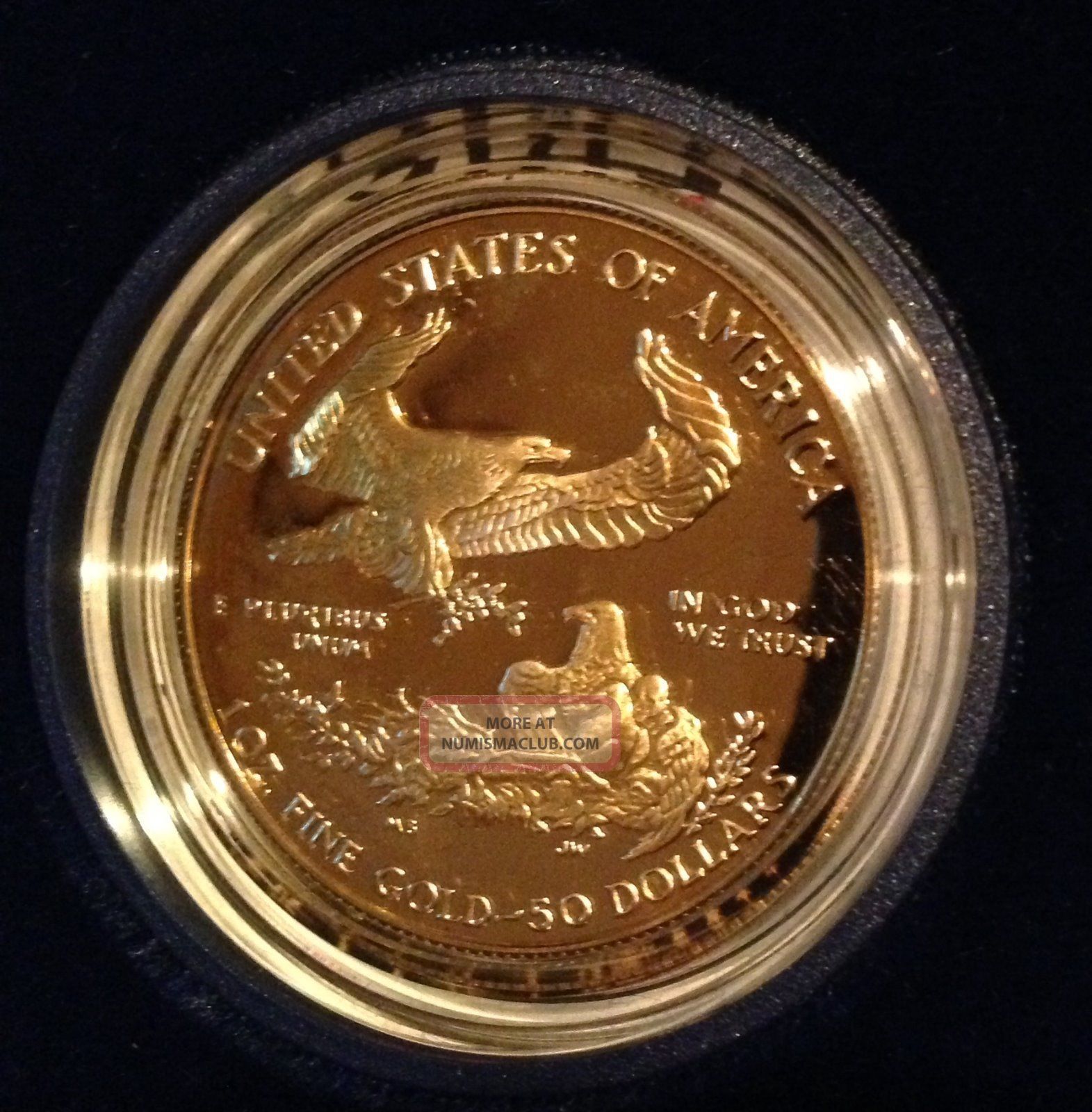 1986 50 1 Oz Gold American Eagle Coin With Case Box And Certification
