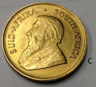 One Ounce Gold 1975 South African Krugerrand One Ounce Fine Gold photo