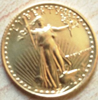1989 1/10 Oz American Gold Eagle $5 photo