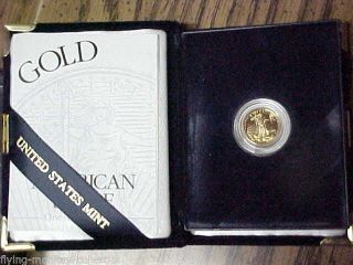 Proof 2000 - W $5 Gold American Eagle 1/10 Ounce Gold And photo