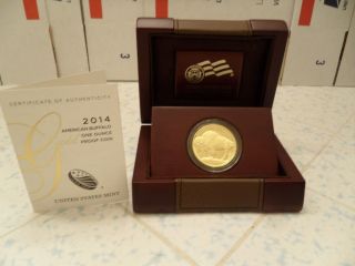 2014 Reverse Proof 24k Gold 0.  9999 1 Ounce American Buffalo Coin With photo