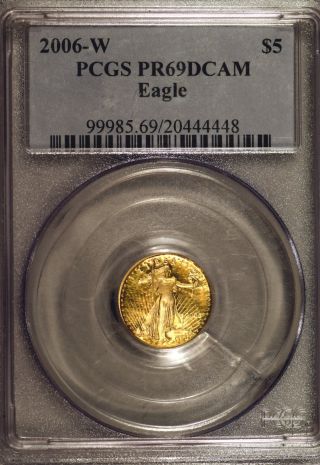 2006 - W American 1/10th Oz Gold Eagle Pcgs Pr69dcam photo