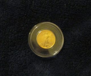 2007 1/10 Oz.  Gold Eagle $5.  00 Coin - Uncirculated - photo