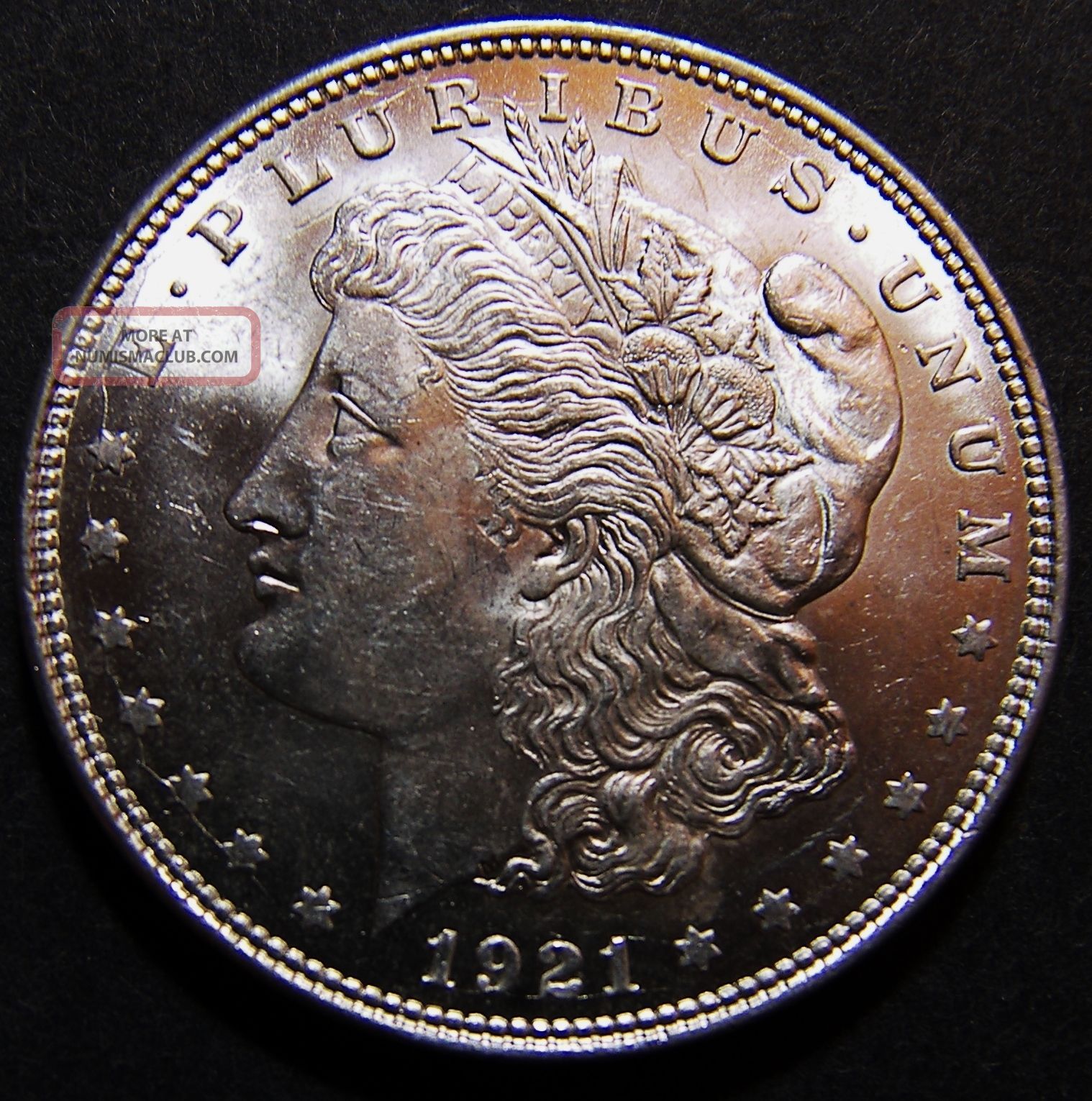 Us 1921 P Morgan Silver Dollar Brilliant Uncirculated