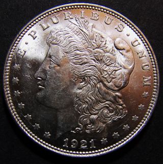 Us 1921 - P Morgan Silver Dollar Brilliant Uncirculated photo