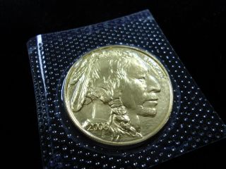 2008.  999 Gold Buffalo $50 One Ounce.  Ms - Uncirculated.  Coin. photo