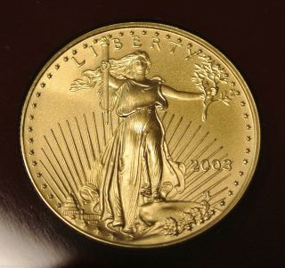 (1) 2003 $25 1/2 Oz.  999 Gold American Eagle Coin photo