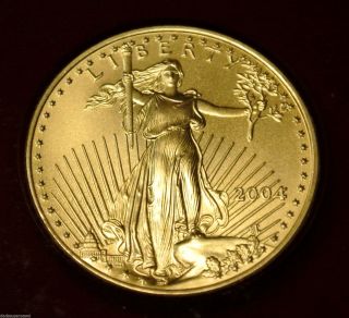 (1) 2004 $25 1/2 Oz.  999 Gold American Eagle Coin photo