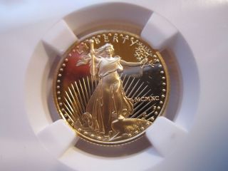 1990 P $10 American Gold Eagle,  Ngc Proof 69 Uc,  Low Mintage,  1/4 Oz. , photo
