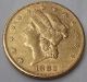 1882 - S $20 American Liberty Head Double Eagle Gold Coin Low Mintage Gold photo 2