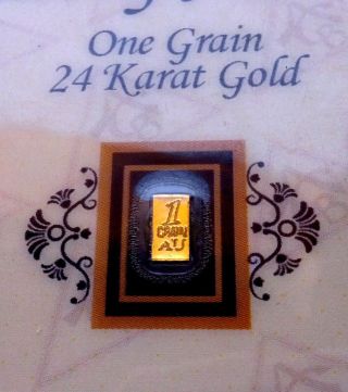 Acb Gold Vertical Fine 99.  99 Pure 1grain Bullion Bar With Certificate photo
