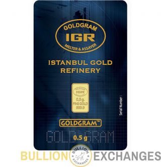 1/2 Gram Istanbul Gold Refinery Bar.  9999 Fine (in Assay) photo