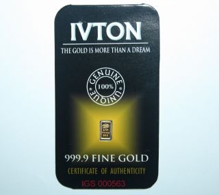 2.  5 Grain 24k 999 Pure Fine Gold Bullions Bar Un Lingot D ' Or Not 2.  5 Gram photo