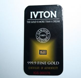 1 Grain 24k 999 Pure Fine Gold Bullions Bar Goldbarren Not 1 Gram With photo
