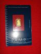 1 Gram Gold Bar Pamp Suisse Lady Fortuna (in Assay).  9999 Fine Gold photo 2