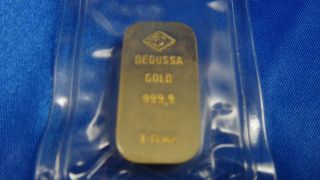 Germany Vintage Degussa Gold Bar Bullion 1 Troy Ounce Fine 999,  9 photo