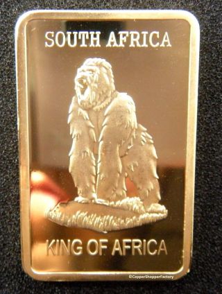 Gold Bar 1 Oz Gorilla Krugerrand 100 Mills.  999 24k 1 Ounce Fine Bullion Ingot photo