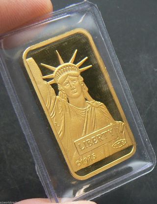 20 Gram Credit Suisse Liberty 24k Gold Bar.  9999 009107 photo