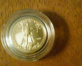 2013 1/10 Oz $5 American Gold Eagle Bullion Coin,  Gem Uncirculated photo