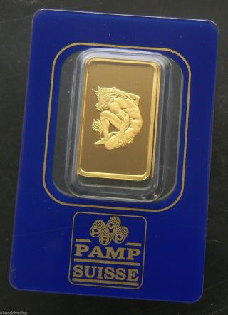 Taurus Zodiac 10 Gram Pamp Gold Bar 24k.  9999 Pure Bar 580536 photo