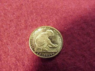 2014 1/10th Troy Ounce Gold,  999 Fine Gold Prospector & Eagle Coin photo