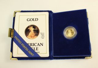 1990 Gold Double Eagle $5 1/10th Oz Fine Gold Bullion In Bu photo