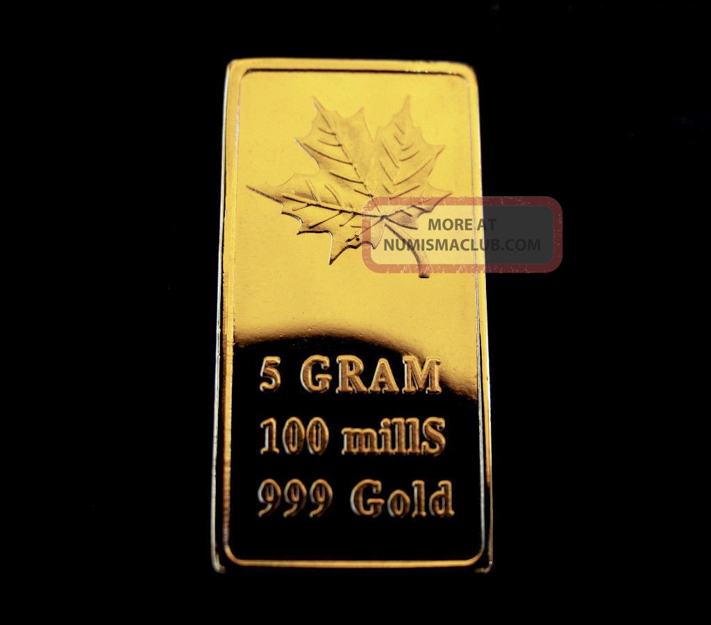Maple Leaf Bar 5 Gram Gold Bar