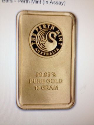 10 Grams. ,  5=15grams24k Gold 999.  9) Perth - Bar - / photo