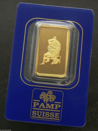 Leo Zodiac 10 Gram Pamp Gold Bar 24k.  9999 Pure Bar 580736 photo