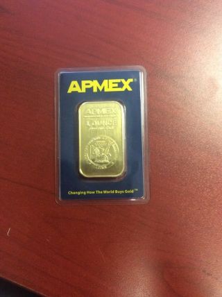 1 Oz Apmex Gold Bar.  9999 Fine (in Assay/tamper - Evident Pkg) 1 Troy Ounce 1oz. photo