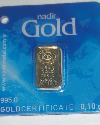 1/10 Gram Gold Bar (. 995 Fine) photo