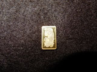 Pure Gold 1 Gram Pure.  9999 Fortuna Pamp Suisse Bar photo