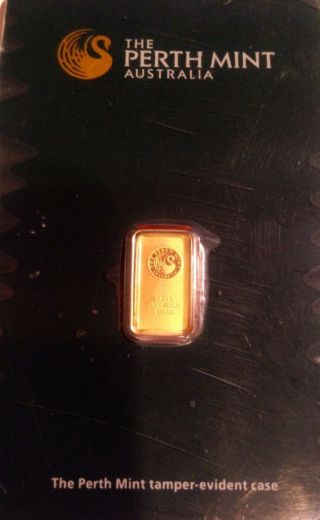 Perth 1 Gram.  9999 Gold Bar With Assay Certification photo