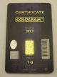 1 Gram Gold Bar - - - Istanbul Gold Refinery - - -.  999 Fine Gold Bar 006 Gold photo 1