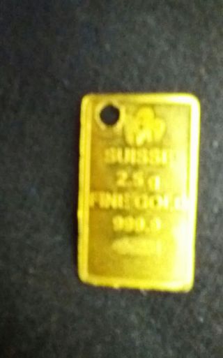 2,  Grams Of Solid 24k Gold Pamp Suisse And.  025g 24k Gold Bar photo