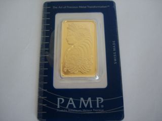 Pamp Suisse 1 Troy Oz.  9999 Fine Gold Bar Certified photo