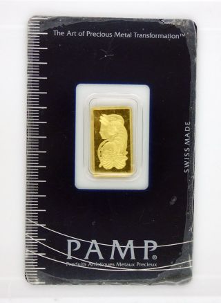 2.  5 Gram Pamp Suisse 999.  9 Gold Bar Swiss Bullion Fortuna Cornucopia 4 photo
