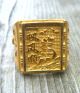 Chinese Pure 24k Solid Gold Fortune Ring 