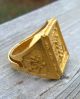 Chinese Pure 24k Solid Gold Fortune Ring 