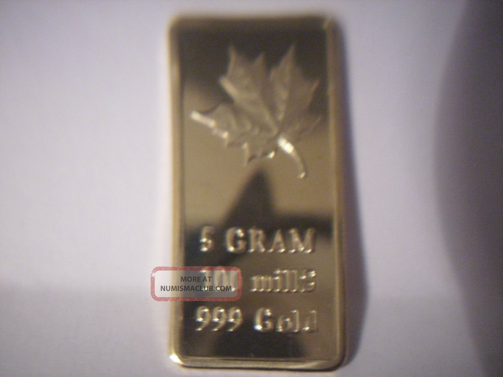 5 Gram Gold Maple Leaf Bar Very Gift