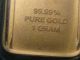 Perth 1 Gram Pure.  9999 Fine Gold Bar.  Australia.  Tamperproof Case.  A022626 Gold photo 5