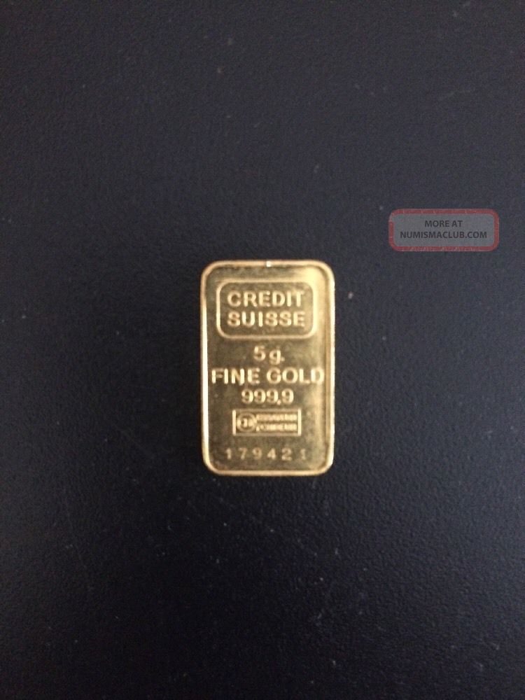 credit suisse gold bar 5g