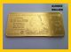 Zimbabwe 100 Trillion Dollar 24kt 99.  9 Gold Bar 45gm Bank Note Copy Of Banknote Gold photo 2