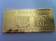 Zimbabwe 100 Trillion Dollar 24kt 99.  9 Gold Bar 45gm Bank Note Copy Of Banknote Gold photo 3