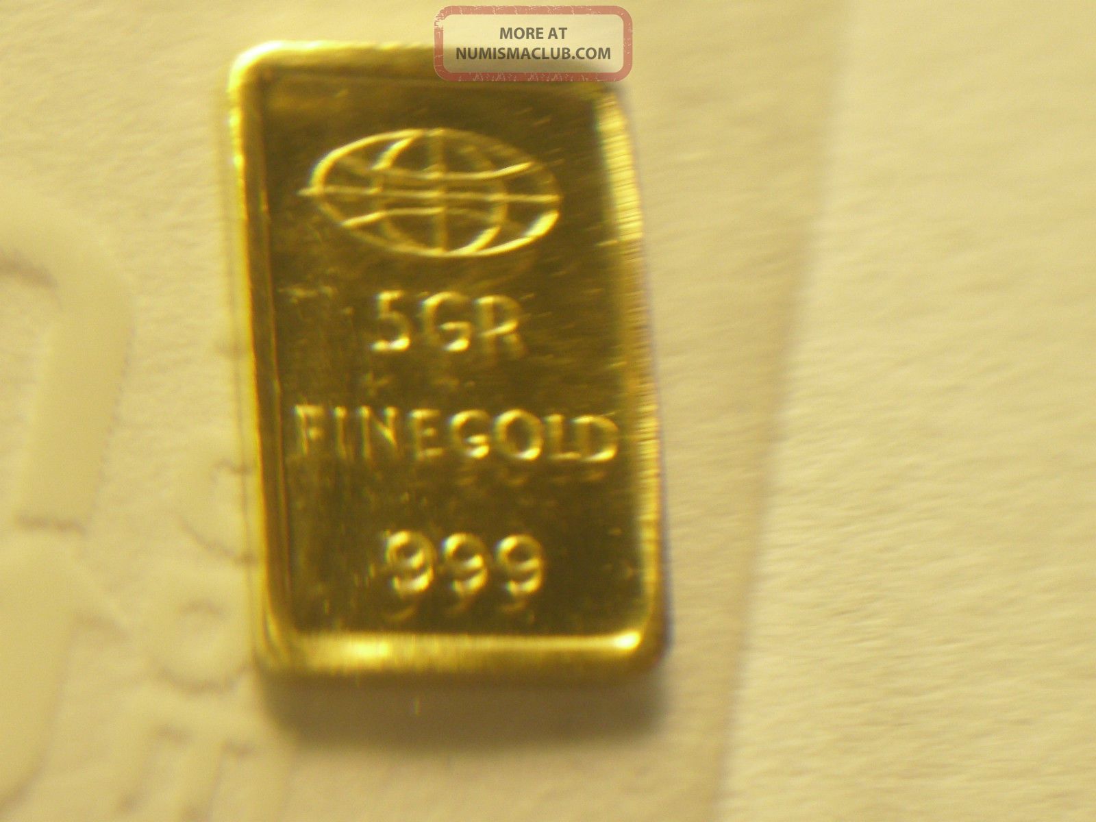 5 Grain 24k 999. Pure Fine Gold Bullions Bar Goldbarren Very Rare