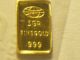 5 Grain 24k 999.  Pure Fine Gold Bullions Bar Goldbarren Very Rare Gold photo 2