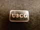 Miniature Uscg.  999 Silver One Gram Bar 9/16 